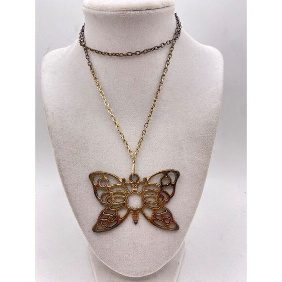 NEW VTG Italian Silverplate Pet Pendants Butterfly Owl Fish Turtle FB Rogers NIB - Picture 4 of 5